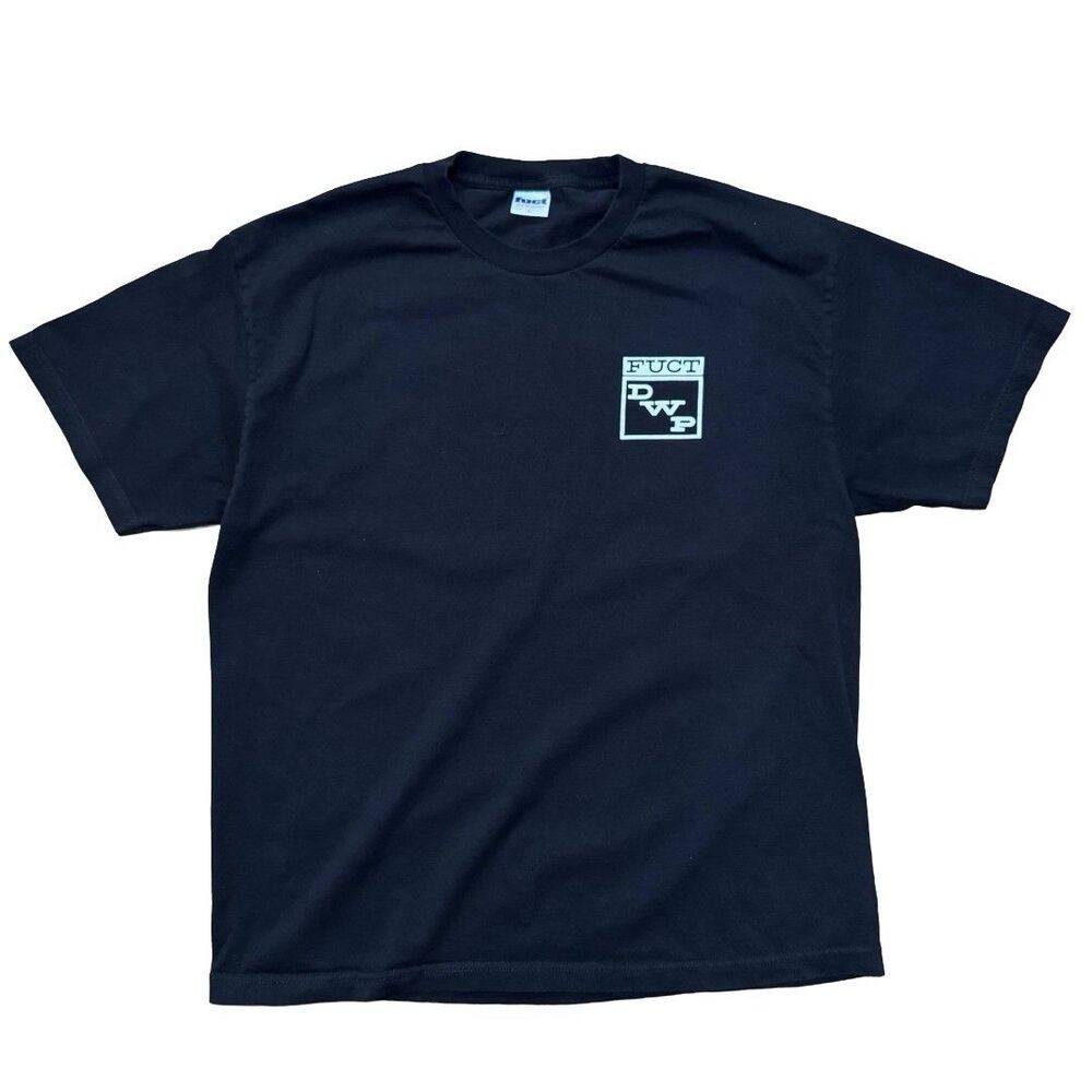 Vintage FUCT DWP Logo Death With Precision Tee Black XL Streetwear Rare FTP
